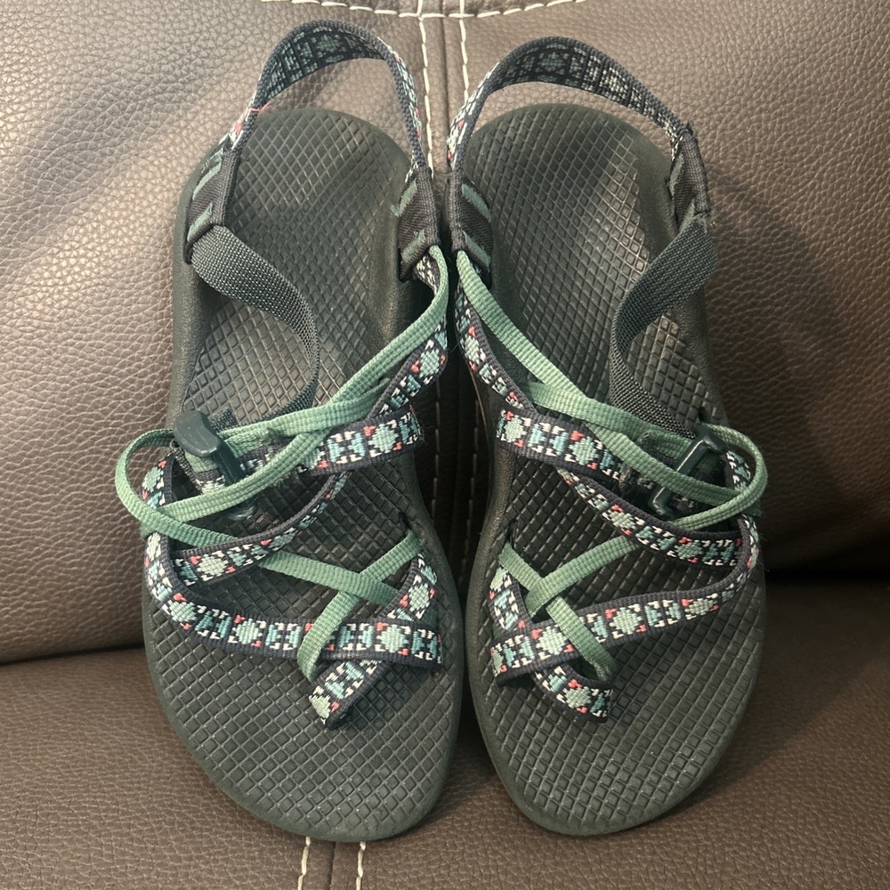 Chaco Women's Size W 6 Green Blue Red Sport Sandals Hiking Water Paddle Activity